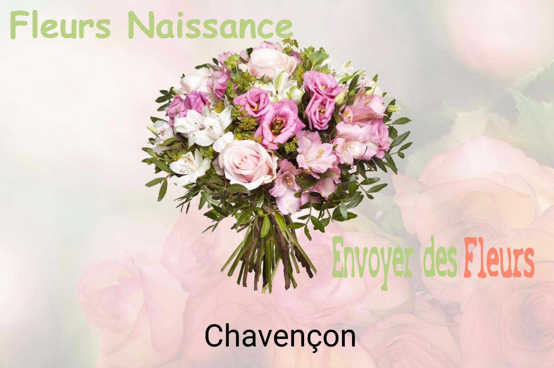 Bouquet de fleurs de naissance livré à Chavençon