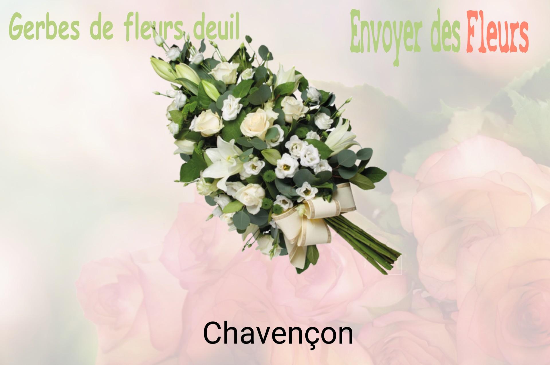 Gerbe de fleurs de deuil livrée à Chavençon